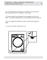 Предварительный просмотр 25 страницы Electra W1044CF1W User Manual