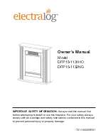 Preview for 1 page of Electralog ELECTRALOG DFP15-1131HO Owner'S Manual