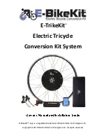 Preview for 1 page of Electric Bike Technologies E-BikeKit E-TrikeKit Owner'S Manual And Installation Manual