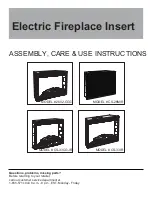 Electric Fireplaces Direct 2602-CCG Assembly, Care And Use Instructions preview