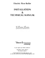 Electric Heating Company SlimJim Technical Manual preview