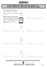 Предварительный просмотр 27 страницы Electric House 26740 Instruction Manual