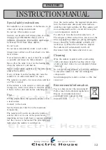 Preview for 12 page of Electric House 78652 Instruction Manual