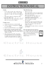 Предварительный просмотр 7 страницы Electric House 79111 Instruction Manual