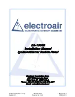 Предварительный просмотр 1 страницы Electro-Air EA-13000 Installation Manual