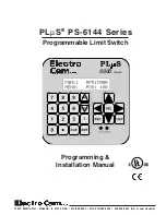 Electro Cam Plus PS-6144 Series Programming & Installation Manual preview