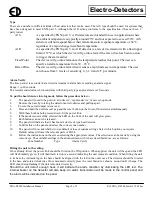 Preview for 2 page of Electro Detectors EDA-D5000 Installation Instructions