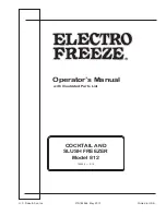 ELECTRO FREEZE 812 Operator'S Manual preview