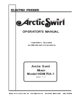 ELECTRO FREEZE Arctic Swirl HDM75A-1 Operator'S Manual preview