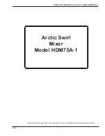 Preview for 2 page of ELECTRO FREEZE Arctic Swirl HDM75A-1 Operator'S Manual