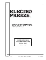 ELECTRO FREEZE CS4 Operator'S Manual preview