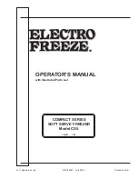 Предварительный просмотр 1 страницы ELECTRO FREEZE cs5 Operator'S Manual