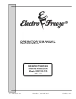 ELECTRO FREEZE CS700-FG Operator'S Manual preview