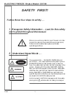 Preview for 3 page of ELECTRO FREEZE CS700 Operator'S Manual