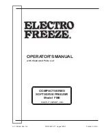 ELECTRO FREEZE FM8 Operator'S Manual preview