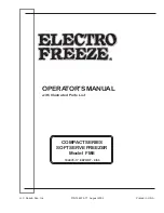 Preview for 1 page of ELECTRO FREEZE FM8 Operator'S Manual