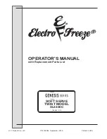 ELECTRO FREEZE SLX400C Operator'S Manual preview