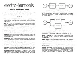 Electro-Harmonix Switchblade Pro Manual предпросмотр