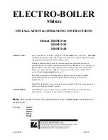 Предварительный просмотр 1 страницы Electro Industries EB-MO-10 Installation & Operating Instructions Manual