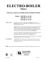 Preview for 1 page of Electro Industries EB-MS-10 Installation & Operating Instructions Manual