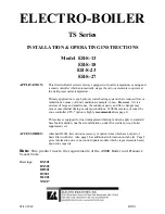 Предварительный просмотр 1 страницы Electro Industries EB-S-13 Installation & Operating Instructions Manual