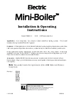 Electro Industries Mini-Boiler EMB-W-9 Installation & Operating Instructions Manual preview