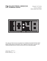 Electro-mech LX7406 Owner'S Manual preview