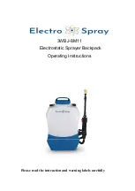 Electro Spray 3WBJ-8M11 Operating Instructions Manual preview