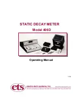 Preview for 1 page of Electro-Tech systems 406D Operating Manual