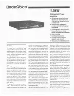 Electro-Voice 1.5kW Brochure & Specs предпросмотр