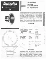 Electro-Voice 18W Specifications And Instructions предпросмотр