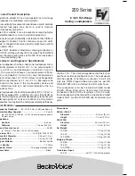 Preview for 1 page of Electro-Voice 209 Series Specification