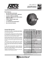 Предварительный просмотр 1 страницы Electro-Voice 3-Inch High Frequency Neodymium Transducer ND6-16 Technical Specifications