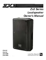 Preview for 1 page of Electro-Voice 600W Loudspeaker System ZX3-60 Owner'S Manual