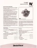 Electro-Voice 7110XC Specifications preview