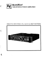 Electro-Voice 7200 Owner'S Operation And Service Instructions предпросмотр