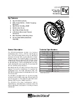 Preview for 1 page of Electro-Voice 920-8B Technical Specifications