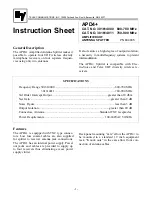 Preview for 1 page of Electro-Voice APD4+ Instruction Sheet