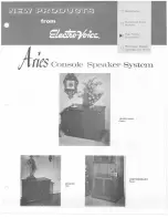 Electro-Voice Aries Console Speaker System Brochure & Specs предпросмотр