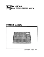 Electro-Voice BK-42 Series Owner'S Manual предпросмотр