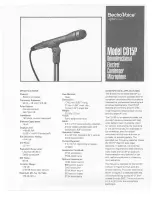 Предварительный просмотр 1 страницы Electro-Voice C015P Specification Sheet