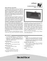 Preview for 1 page of Electro-Voice Constant-Directivity Horn HP640 Specification