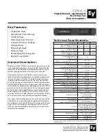 Electro-Voice Contractor Precision  CPS2.4 Technical Specifications preview