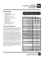 Electro-Voice Contractor Precision  CPS2.6 Technical Specifications предпросмотр