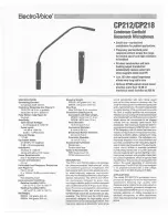 Electro-Voice CP212 Specification Sheet preview