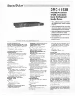 Electro-Voice DeltaMax DMC-1152B Specification Sheet предпросмотр