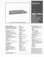 Electro-Voice DeltaMax DMC-2181A Specification Sheet preview