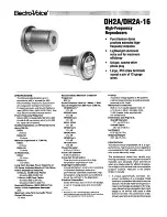 Electro-Voice DH2A User Manual предпросмотр