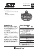 Electro-Voice DH2T-16 Technical Specifications preview