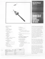 Electro-Voice DL42 Specification Sheet preview